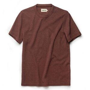 Taylor Stitch - The Heavy Bag Waffle Short Sleeve - M -40 Burgundy